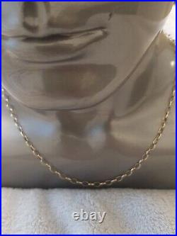 9ct Gold, 18 Inch, 4.95 Grams, Vintage, Round Belcher Chain/ Necklace