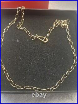 9ct Gold, 18 Inch, 4.95 Grams, Vintage, Round Belcher Chain/ Necklace