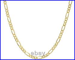 9ct Gold 18 inch Figaro Chain Necklace 5mm Width UK Hallmarked