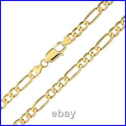 9ct Gold 20 inch Figaro Chain / Necklace 5mm Width UK Hallmarked