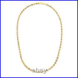 9ct Gold 22 inch Rope Chain Necklace 4mm Width