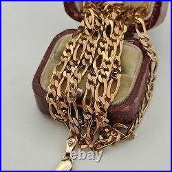 9ct Gold 23 Figaro Necklace Chain (Similar The Curb Chain)