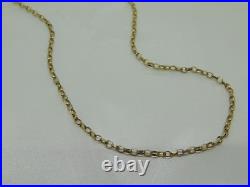 9ct Gold 24 Fine Faceted Belcher Link Chain