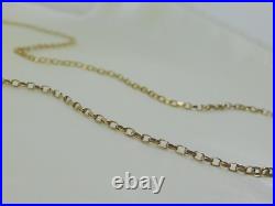 9ct Gold 24 Fine Faceted Belcher Link Chain