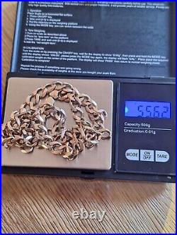 9ct Gold 24inch Heavy 55.6g Soild Curb Chain