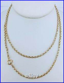 9ct Gold 29.5 Victorian Guard Muff Belcher Chain Necklace Super Condition NICE1