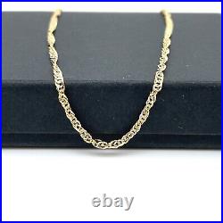 9ct Gold 2mm Singapore Chain Necklace Ladies Womens 16 18 20 375 Stamp New