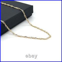 9ct Gold 2mm Singapore Chain Necklace Ladies Womens 16 18 20 375 Stamp New