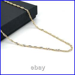 9ct Gold 2mm Singapore Chain Necklace Ladies Womens 16 18 20 375 Stamp New