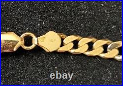 9ct Gold(375) Curb Chain. Necklace-Length 58cm/22.5'' /Width6mm/Weight 37.9g