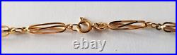 9ct Gold Barley Twist Chain Solid Open Link Necklace, Hallmarked 18'