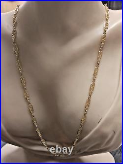 9ct Gold Beautiful intricate Chain Weight 6.1 grams Length 18 inch