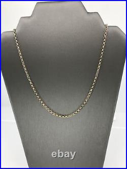 9ct Gold Belcher Chain Hallmarked 24 inch Long Round Links 11.4 Grams Pre Owned