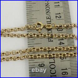 9ct Gold Belcher Chain Link Hallmarked 23.5'' 4.9grams with gift box