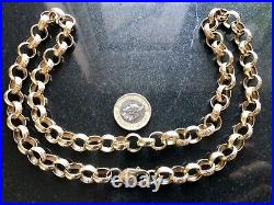 9ct Gold Belcher Chain Necklace 69.5 gm. 24.5
