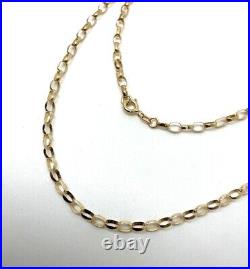 9ct Gold Belcher Link Chain Necklace 9ct Yellow Gold Hallmarked 18 inch 3.3mm
