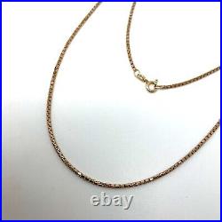 9ct Gold Box Chain Necklace 9ct Yellow Gold Hallmarked 16 1.7mm Box Link Chain