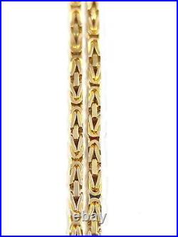 9ct Gold Byzantine Chain Necklace Hallmarked 22.06grams