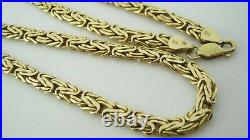9ct Gold Byzantine Link Necklace Chain 18 3/4 in length 11.3 Grammes