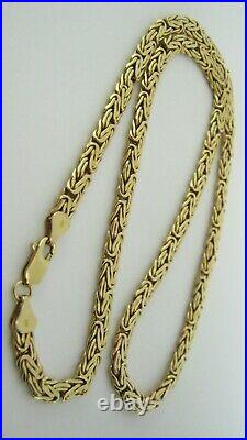 9ct Gold Byzantine Link Necklace Chain 18 3/4 in length 11.3 Grammes