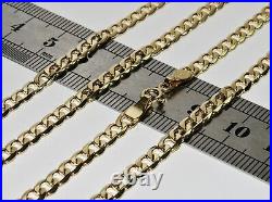 9ct Gold CURB Chain 3MM 16 18 20 inch