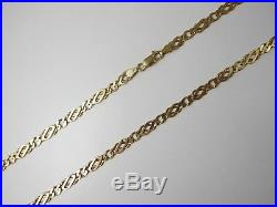 9ct Gold Chain / 18 Inch / Fancy Flat Link/ Yellow Gold / Necklace