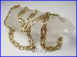 9ct Gold Chain / 18 Inch / Fancy Flat Link/ Yellow Gold / Necklace