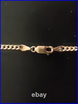 9ct Gold Chain 24 And 9ct Gold Cross With Diamonds