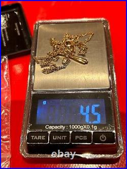 9ct Gold Chain & Cross 4.5 grammes