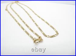 9ct Gold Chain Figaro Link Hallmarked 2.9 grams 17 1/2 Gift Box