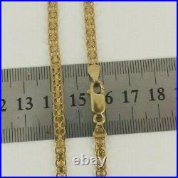 9ct Gold Chain Flat Weave Necklace Hallmarked 11.4grams 19.75'' with gift box