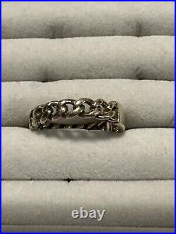 9ct Gold Chain ID Ring Size M Approx 3g