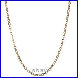 9ct Gold Chain/Necklace 10.18g Belcher Plain 18 Fully Hallmarked