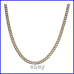 9ct Gold Chain/Necklace 12.33g Curb Plain 20 Fully Hallmarked