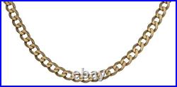 9ct Gold Chain/Necklace 12.33g Curb Plain 20 Fully Hallmarked