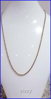 9ct Gold Chain Necklace 21 Inches (375 Gold) Immaculate Condition