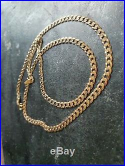 9ct Gold Chain Necklace 375 Not Scrap 4.38g 18'' long