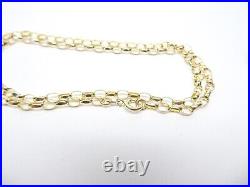 9ct Gold Chain Oval Belcher Solid Link Hallmarked 18'' 5 grams Gift Box