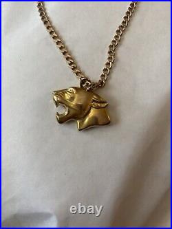 9ct Gold Chain & Panther/Puma Pendant