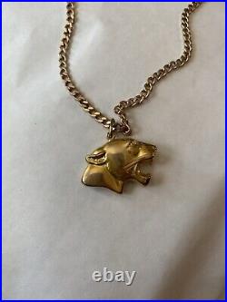 9ct Gold Chain & Panther/Puma Pendant