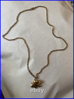 9ct Gold Chain & Panther/Puma Pendant