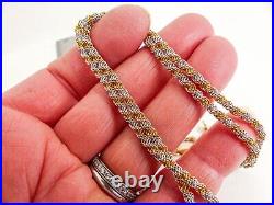 9ct Gold Chain White Yellow Mesh Link Hallmarked 8.4 grams 19'' with gift box