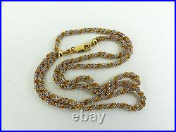 9ct Gold Chain White Yellow Mesh Link Hallmarked 8.4 grams 19'' with gift box