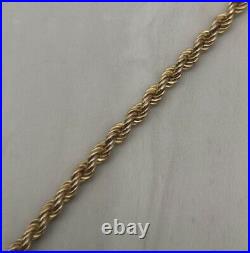 9ct Gold Classic Vintage Rope Chain Necklace