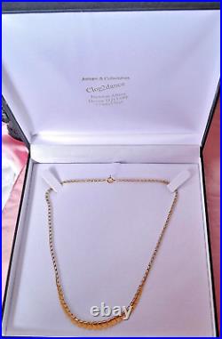 9ct Gold Cleopatra Vintage Graduated Link Necklace-beautiful