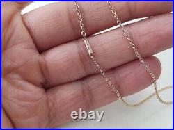 9ct Gold Cross and Belcher Chain Vintage Light Weight Unique Clasp