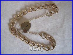 9ct Gold Curb Bracelet with Padlock