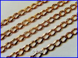9ct Gold Curb Chain 21 Inch or 53.5cm Length Ideal For Pendant Use Hallmarked