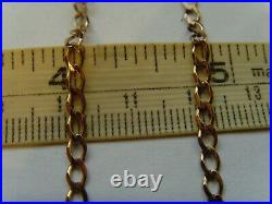 9ct Gold Curb Chain 21 Inch or 53.5cm Length Ideal For Pendant Use Hallmarked