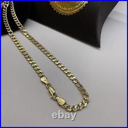 9ct Gold Curb Chain 24.8 in length 4.5mm in width of solid gold Chain